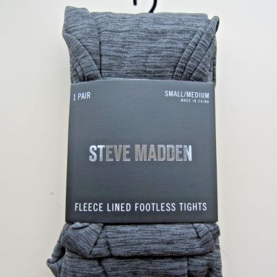 Steve Madden leggings fleece lined footless marled gray S/M